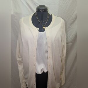 Cream Cardigan Sweater